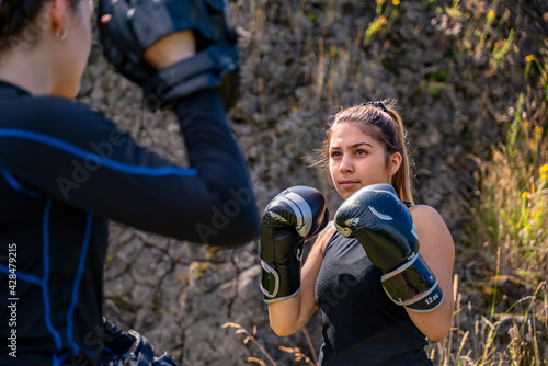  Pretty young Italian girl practices boxing 