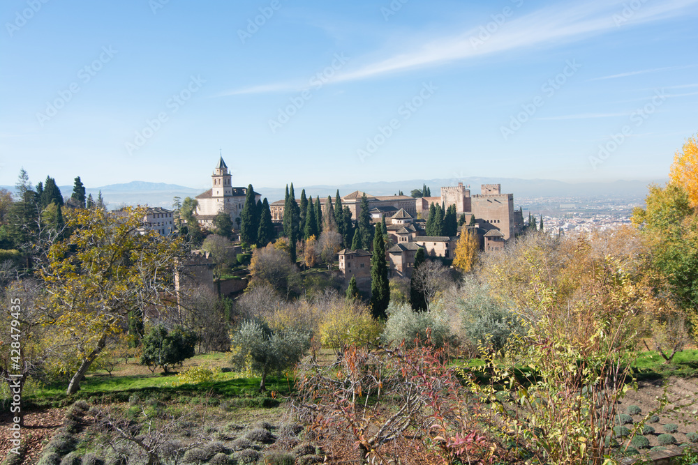 Parco di Alhambra città di Granada