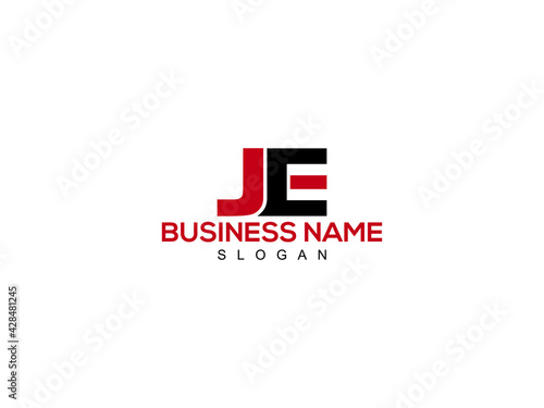 Tablou pe pânză Letter JE Logo, je logo icon vector for business