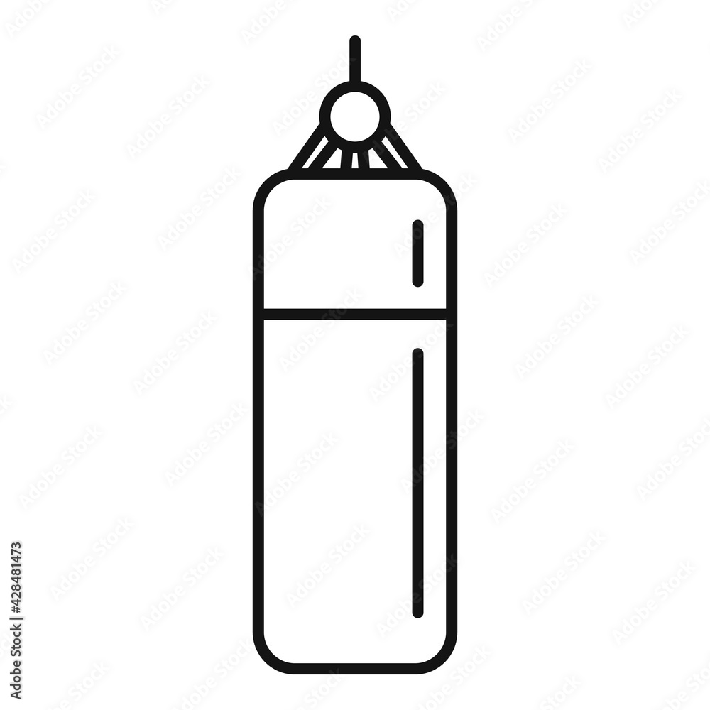 Punch bag icon, outline style Punch bag icon, outline style