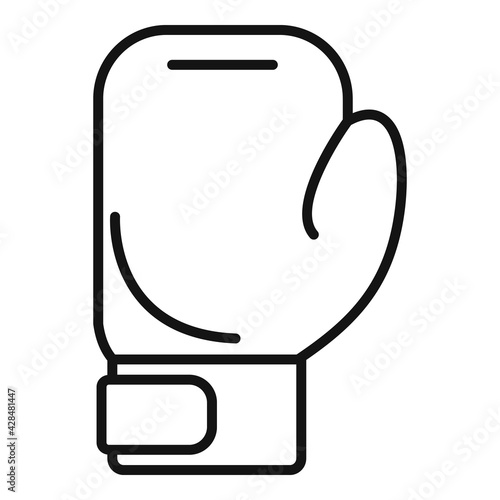 Boxing glove icon, outline style