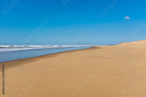 Empty beach on the French Atlantic coast