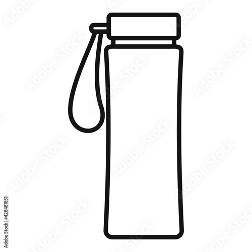 Gym water bottle icon, outline style