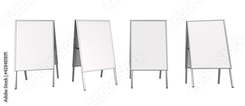 Advertising street display customer stopper isolated white background