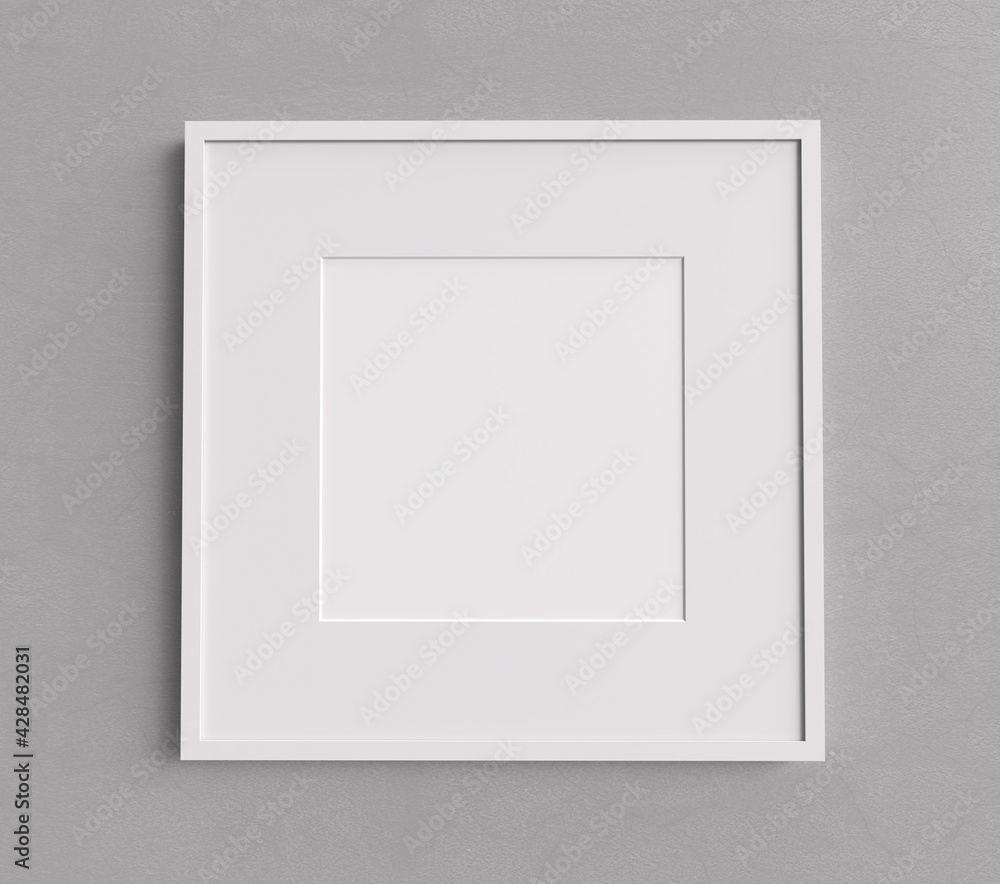 White square shape picture frame mockup White square shape picture frame mockup
