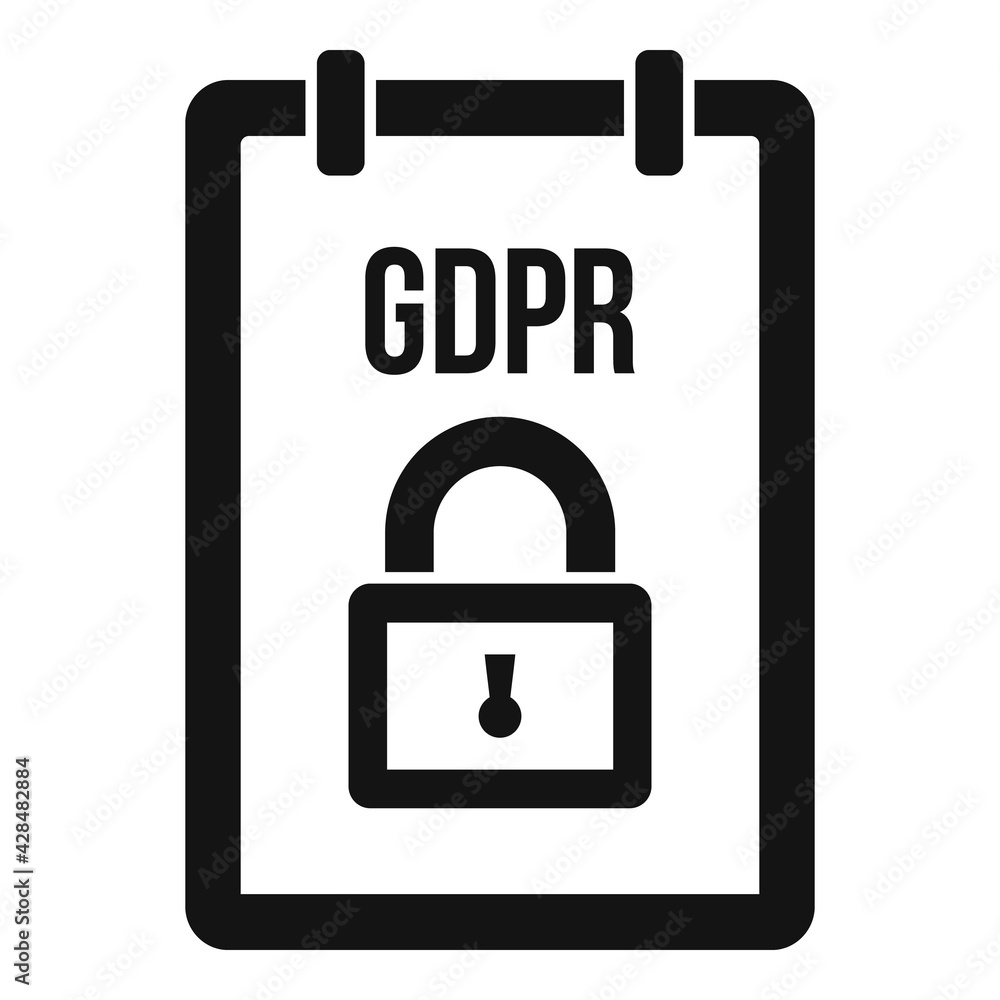 GDPR personal information icon, simple style GDPR personal information icon, simple style