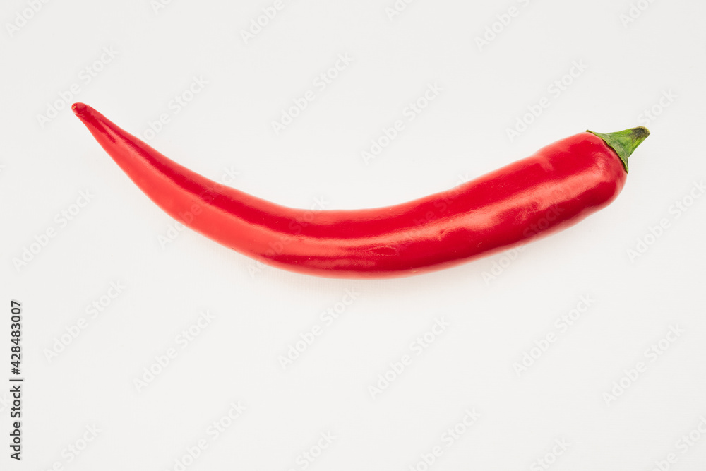 spicy red chili pepper on white background spicy red chili pepper on white background