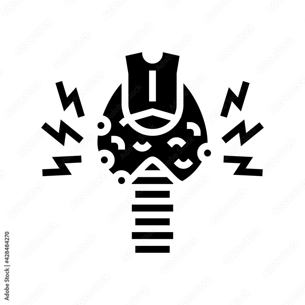 thyroid disorder disease line icon vector. thyroid disorder disease