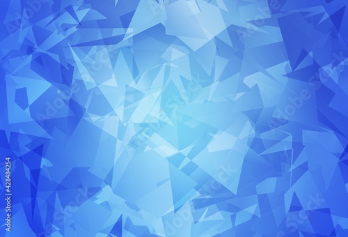 Light BLUE vector template with chaotic poly shapes.