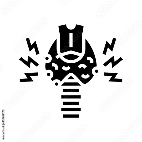 thyroid disorder disease line icon vector. thyroid disorder disease sign. isolated contour symbol black illustration