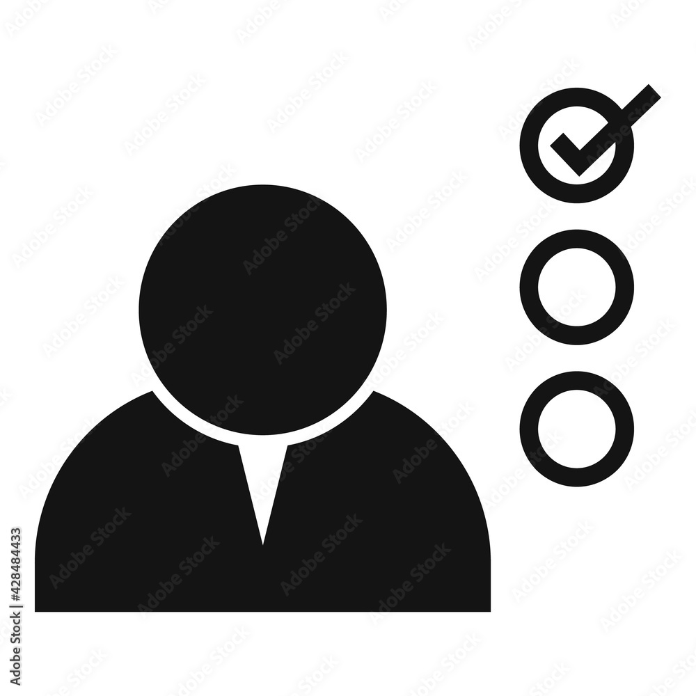 Modern personal traits icon, simple style Modern personal traits icon, simple style