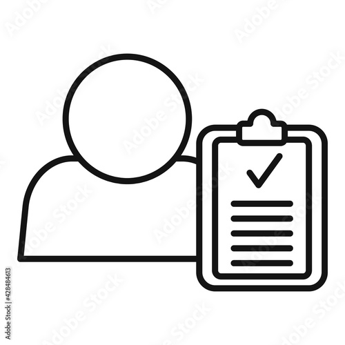Personal traits icon, outline style