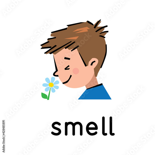 Smell. Icon of one of five senses