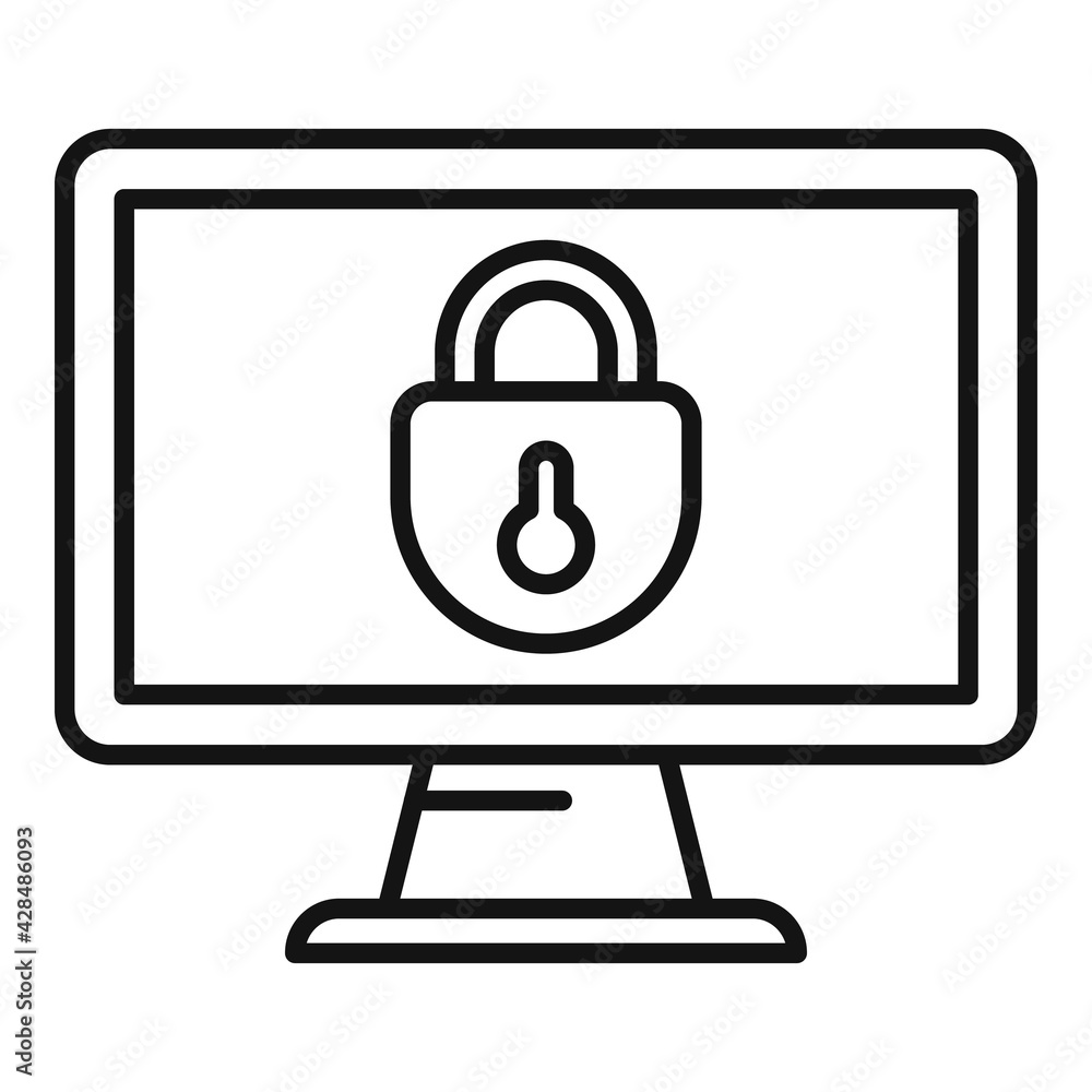Multi-factor authentication icon, outline style Multi-factor authentication icon, outline style