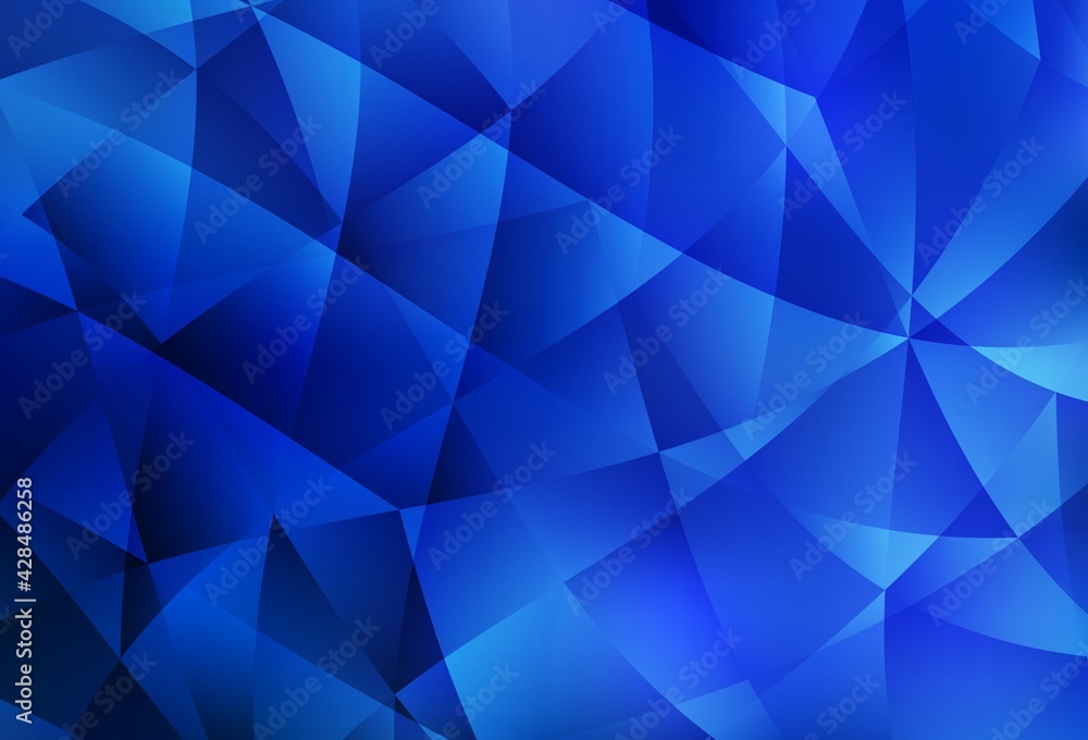 Light BLUE vector abstract polygonal template. Light BLUE vector abstract polygonal template.