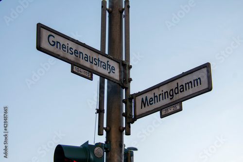 Photography Landscape of street sign in Bergmannkiez in Kreuzberg Berlin Germany