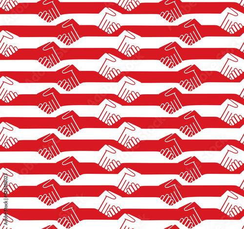 endless handshakes stripes- seamless pattern