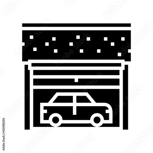 underground car parking line icon vector. underground car parking sign. isolated contour symbol black illustration