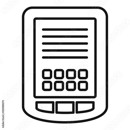 Tablet operating system icon, outline style