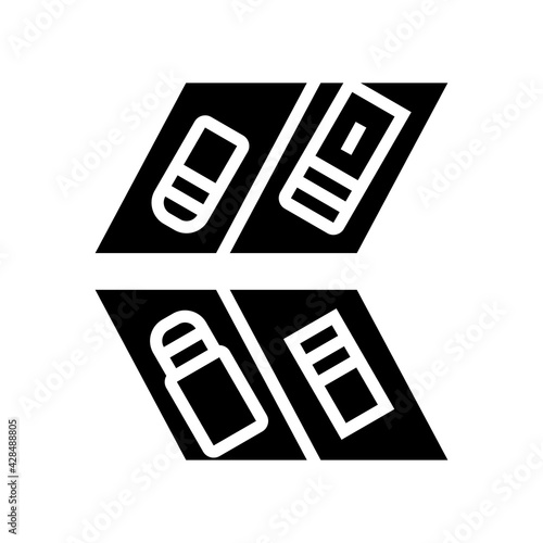 market parking line icon vector. market parking sign. isolated contour symbol black illustration