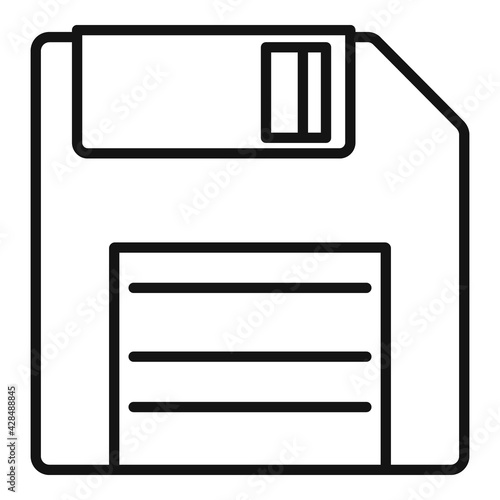 Floppy disk icon, outline style