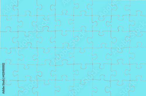 Illustrazione di un puzzle vuoto colore azzurro.