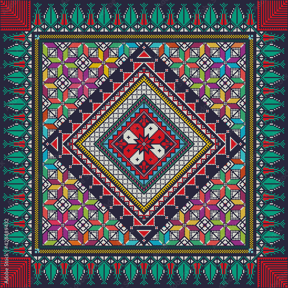 Traditional Palestinian Embroidery Pattern 5 Traditional Palestinian Embroidery Pattern 5