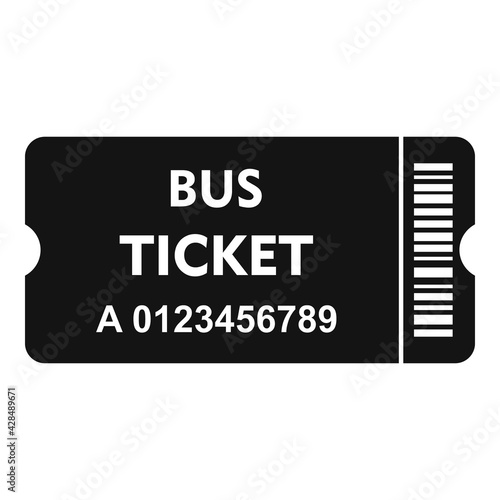Machine bus ticket icon, simple style