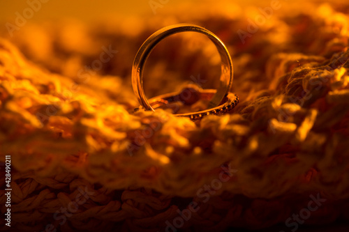 wedding rings. Golden rings. Love concept. 