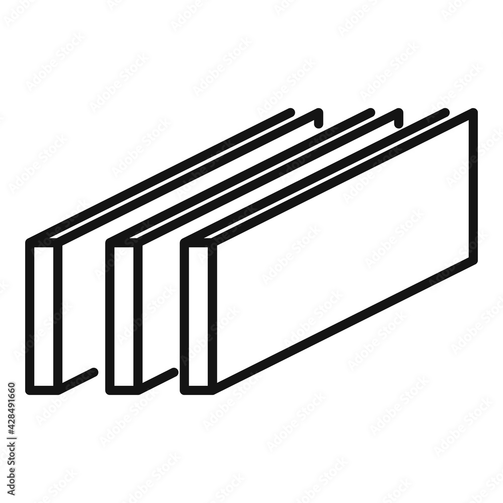 Metallurgy bars icon, outline style