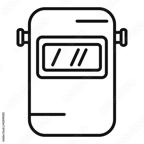 Welder mask icon, outline style