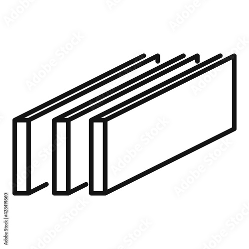 Metallurgy bars icon, outline style