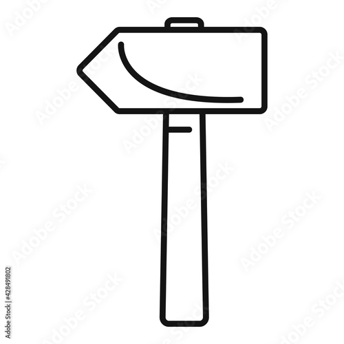 Metallurgy hammer icon, outline style