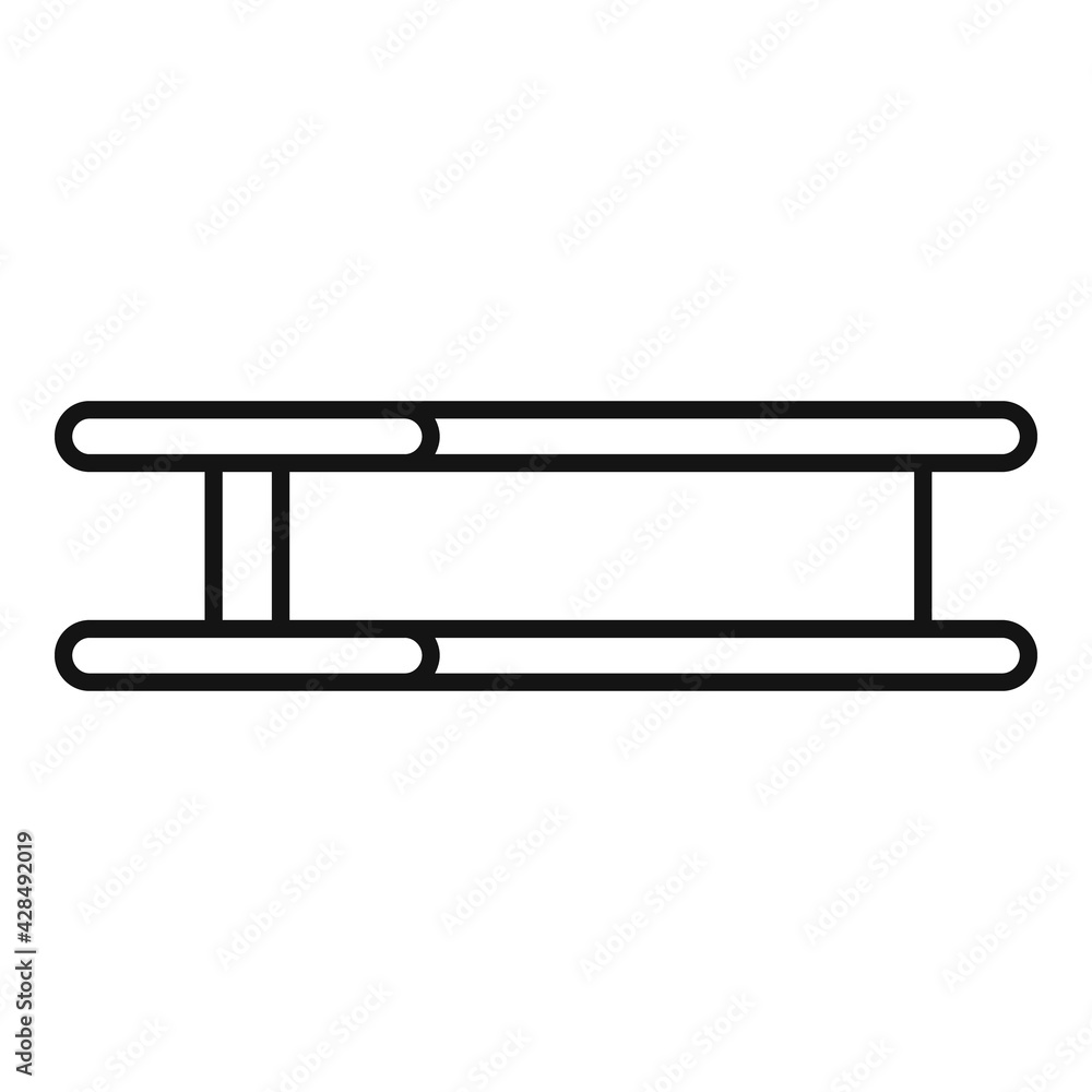 Metallurgy bar product icon, outline style Metallurgy bar product icon, outline style