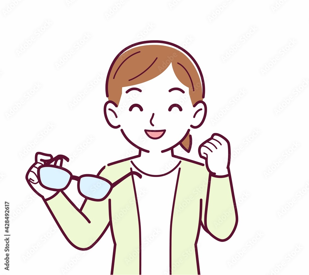 メガネを取った人 メガネを取った人