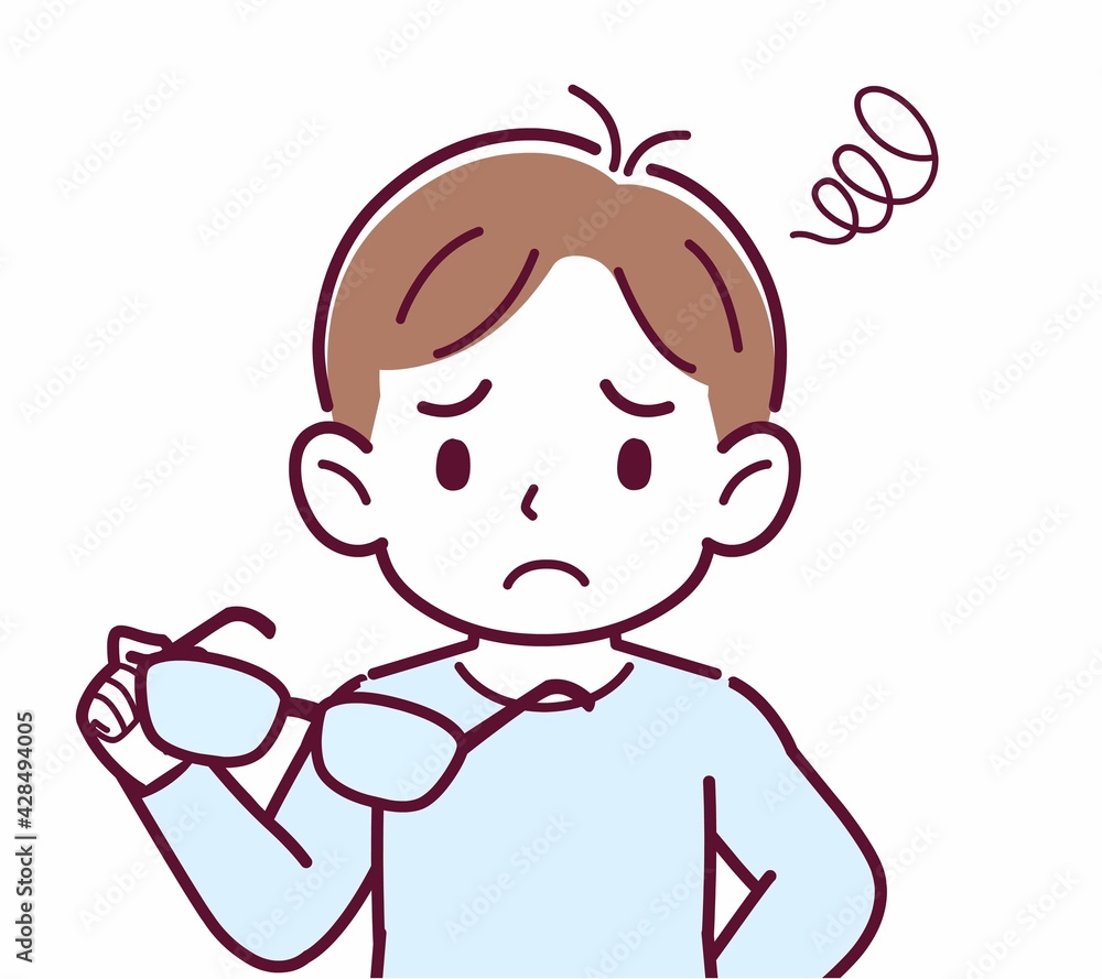 メガネを取った人 メガネを取った人