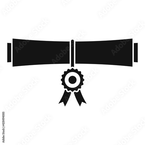 Attestation roll icon, simple style