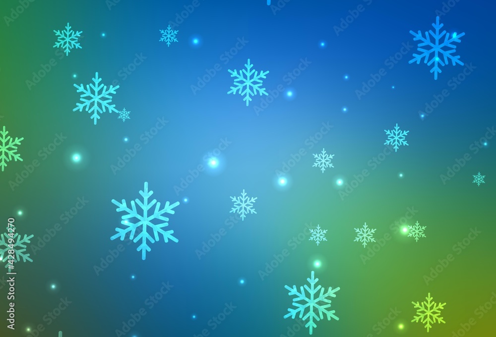 Light Blue, Green vector layout in New Year style. Light Blue, Green vector layout in New Year style.