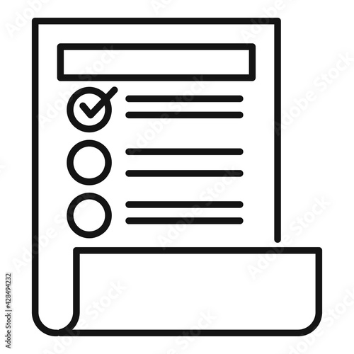 Attestation icon, outline style