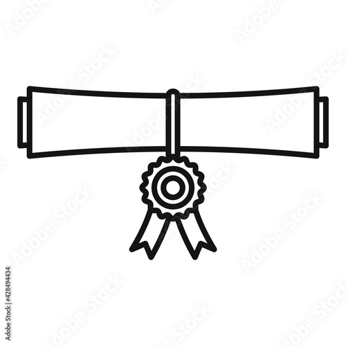 Attestation roll icon, outline style