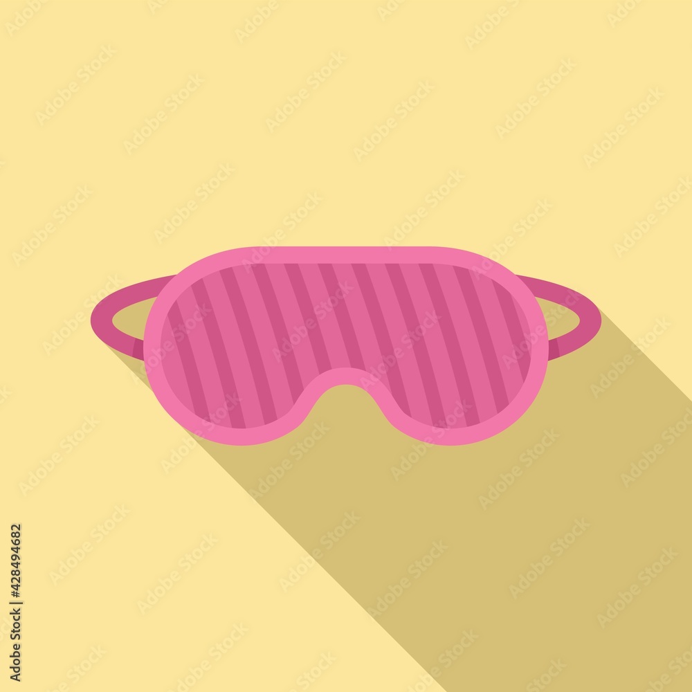 Sleeping mask icon, flat style Sleeping mask icon, flat style