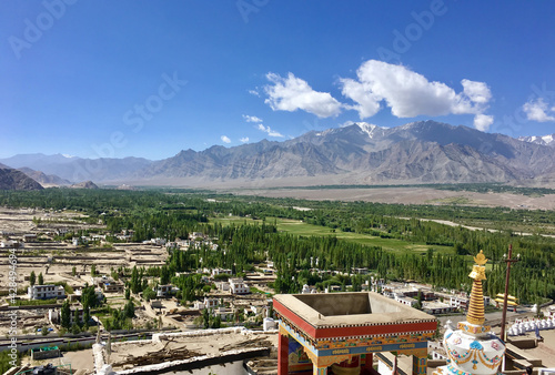 Shey is a village in the Leh district of Ladakh, India. It is located 15 km. from Leh towards Hemis. The old summer Palace of the kings of Ladakh is located here photo