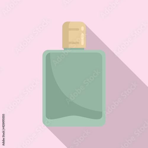 Alcohol bottle icon, flat style