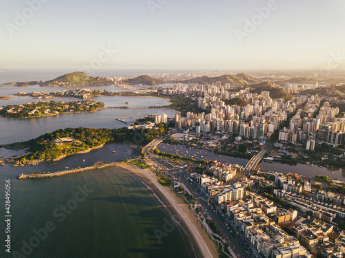 Aerial view of the Vitória city in Espírito Santo - Brasil