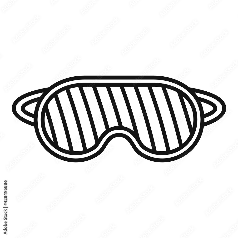 Sleeping mask icon, outline style Sleeping mask icon, outline style
