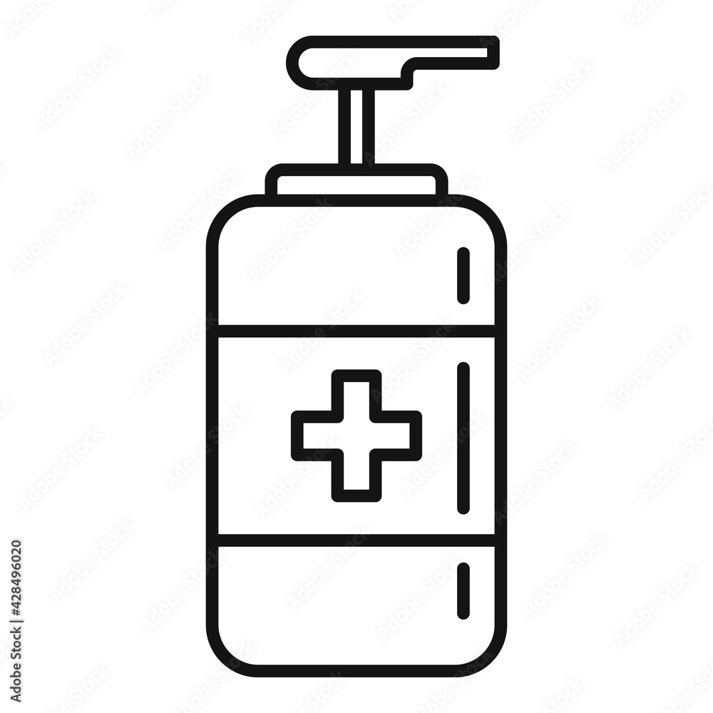 Soap dispenser icon, outline style Soap dispenser icon, outline style
