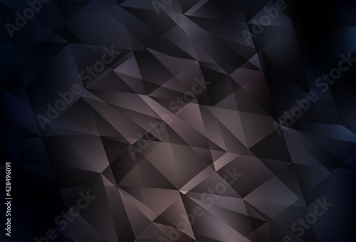 Dark Brown vector template with crystals, triangles.