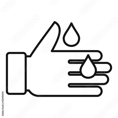 Hand wash icon, outline style