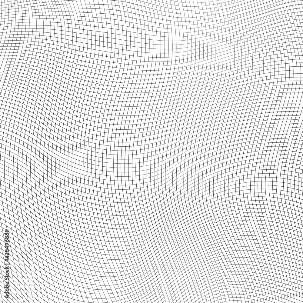 Ditorted grid background vector. optiacal illusion wavy cells texture abstract illustration. Ditorted grid background vector. optiacal illusion wavy cells texture abstract illustration.