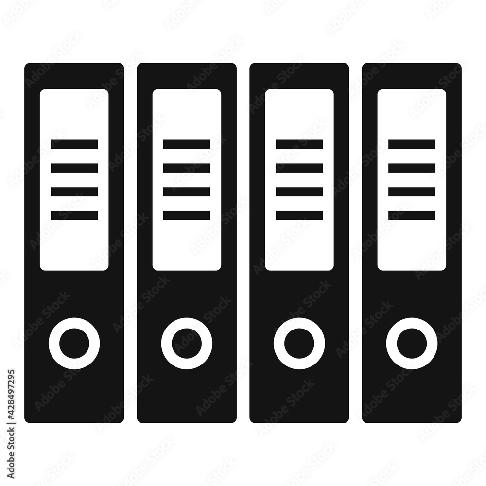 Office folder stack icon, simple style Office folder stack icon, simple style